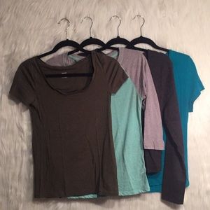4 blue/green/gray shirts